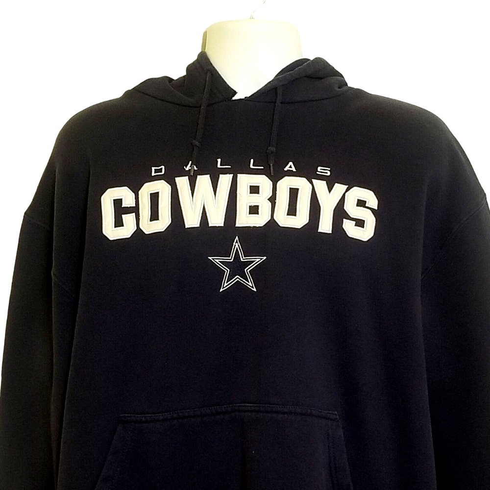 Vintage Y2K NFL Dallas Cowboys Blue Hoodie Sweatshirt XL Pockets